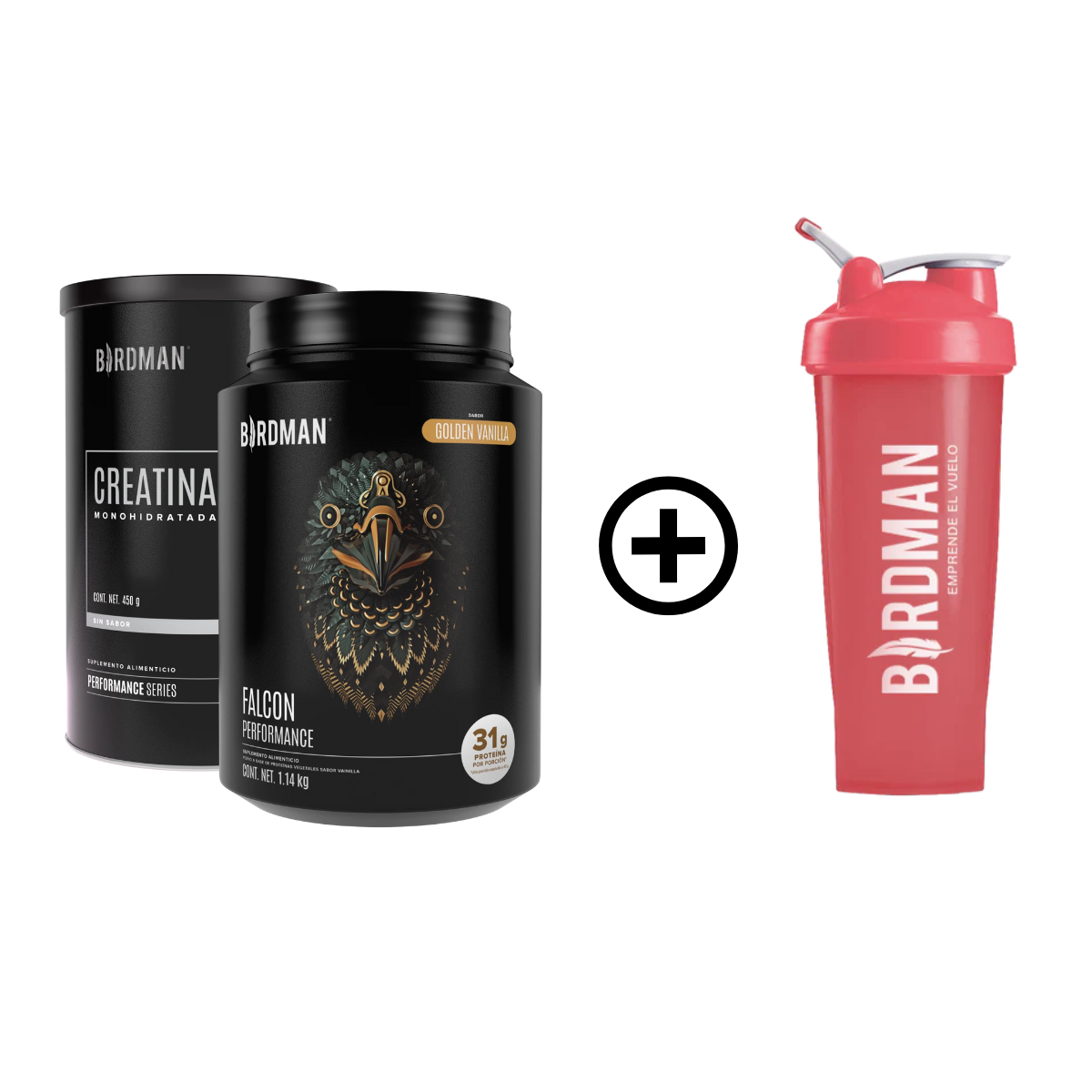 Super Pack Proteína Falcon performance Golden Vainilla, Creatina y Shaker